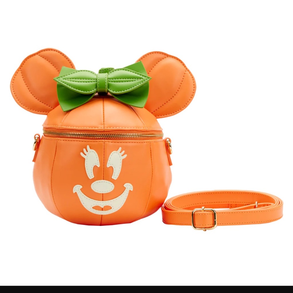 Loungefly - Minnie Mouse Glow in the Dark Pumpkin Crossbody Bag